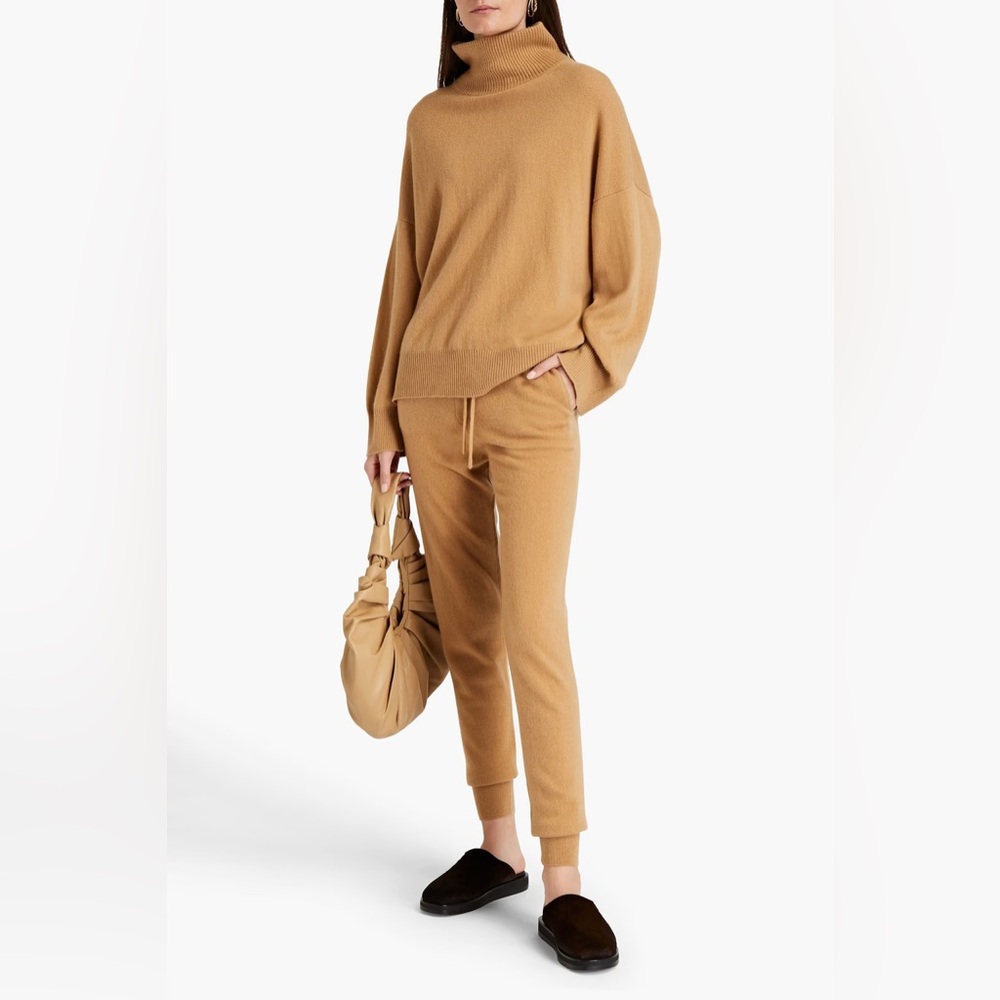 Loulou Studio Maddalena Cashmere Joggers (XS, Camel)